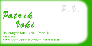 patrik voki business card